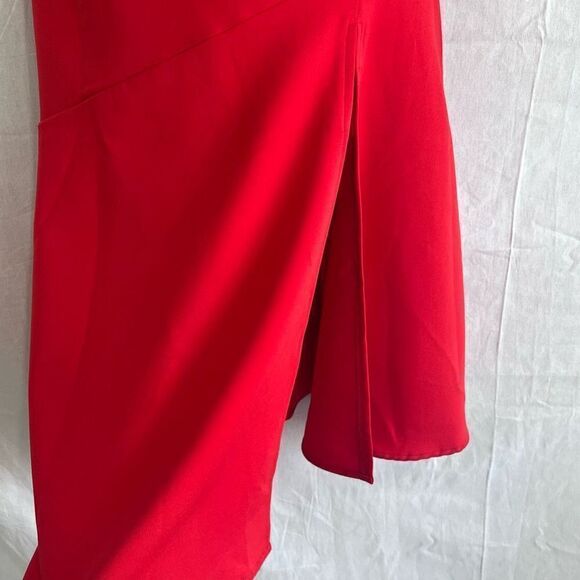 NWT Sam Edelman one shoulder red midi dress - Picture 3 of 9